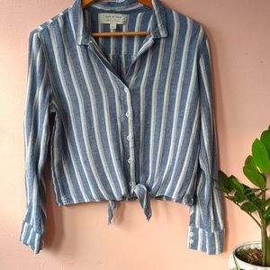 Cloth & stone rayon linen blouse